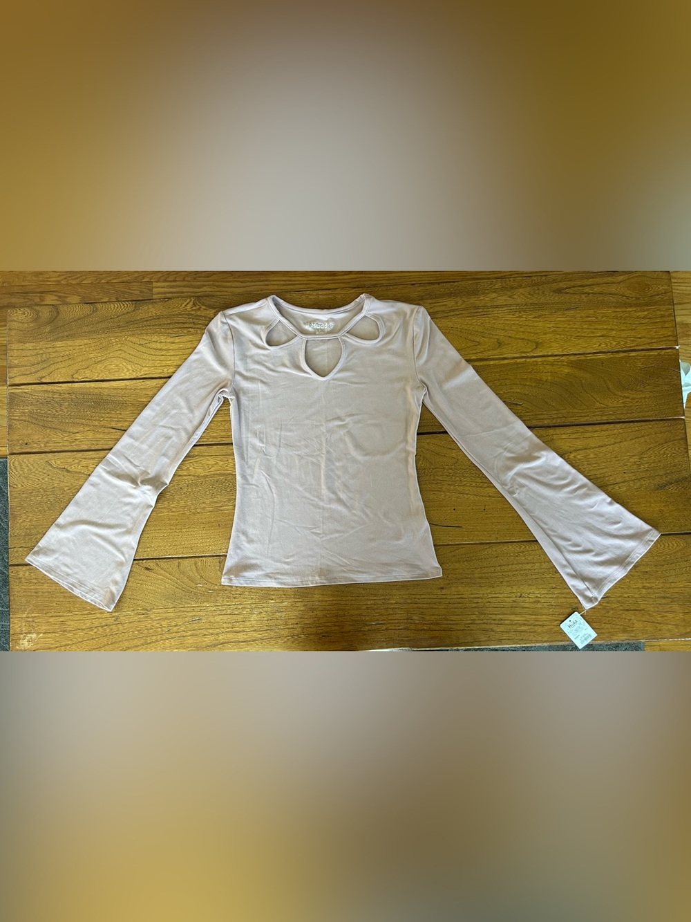 Mudd triple cut out bell sleeve soft pink size small